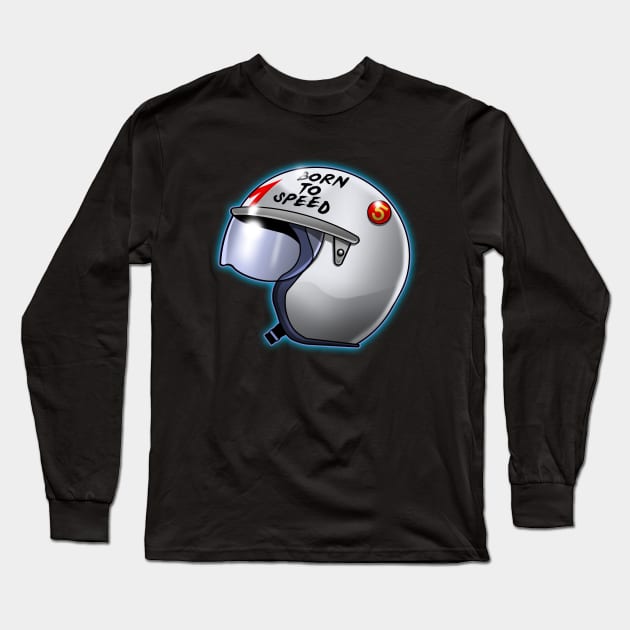 Full Metal Racer Long Sleeve T-Shirt by ClayGrahamArt